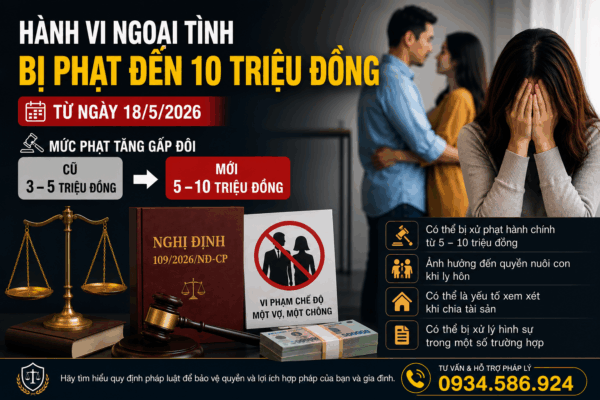 Tăng gấp đôi mức phạt tiền với hành vi ngoại tình