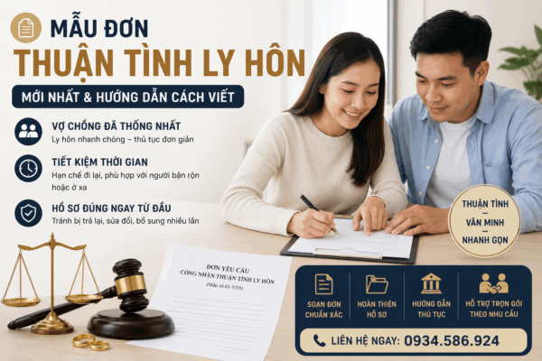 Mẫu đơn thuận tình ly hôn mới nhất